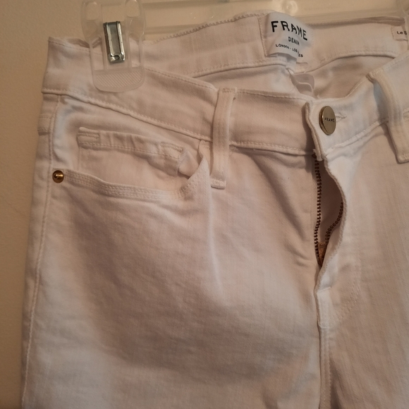 Frame Denim Le Skinny de Jeanne Crop White Skinny Jeans - Picture 11 of 14